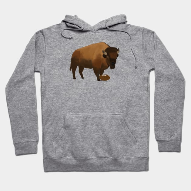 Football Bison Hoodie by College Mascot Designs